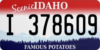 ID license plate I378609