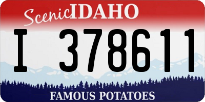 ID license plate I378611