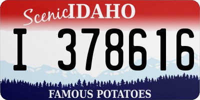 ID license plate I378616