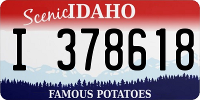 ID license plate I378618