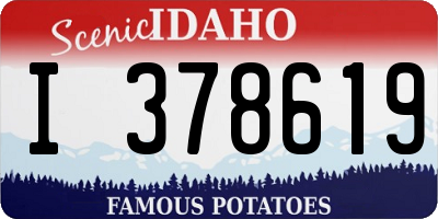 ID license plate I378619