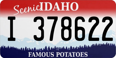 ID license plate I378622