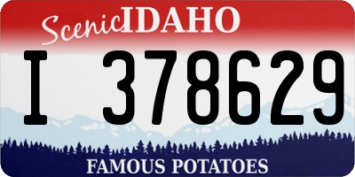 ID license plate I378629