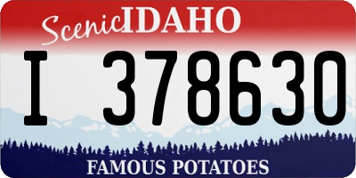 ID license plate I378630