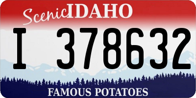 ID license plate I378632