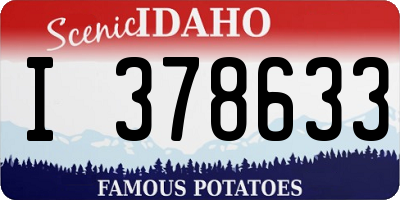 ID license plate I378633