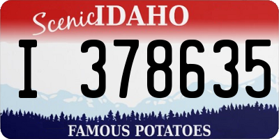 ID license plate I378635