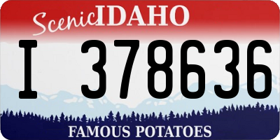 ID license plate I378636