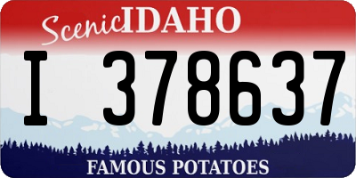 ID license plate I378637