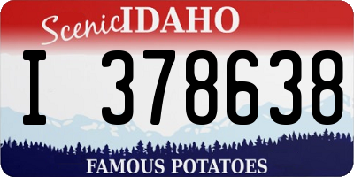 ID license plate I378638