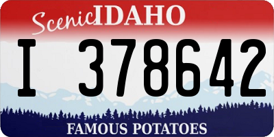 ID license plate I378642