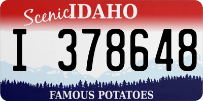 ID license plate I378648