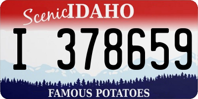 ID license plate I378659