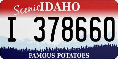 ID license plate I378660