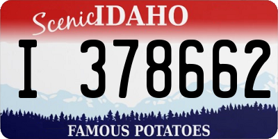 ID license plate I378662