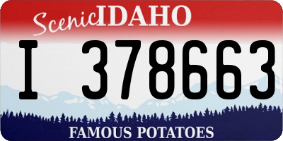 ID license plate I378663