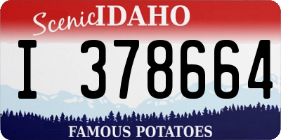 ID license plate I378664