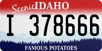 ID license plate I378666