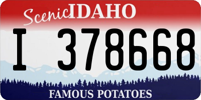 ID license plate I378668