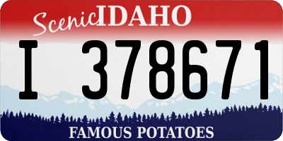 ID license plate I378671