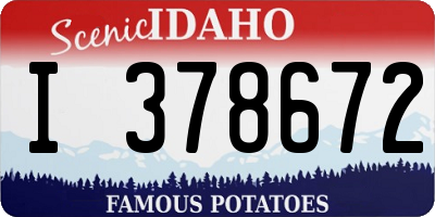 ID license plate I378672