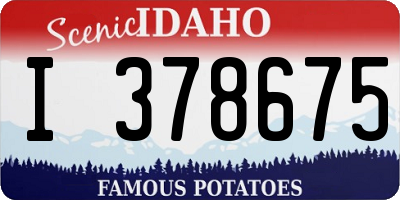 ID license plate I378675