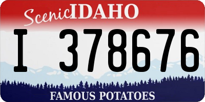 ID license plate I378676