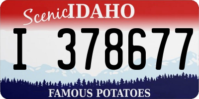 ID license plate I378677