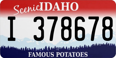 ID license plate I378678