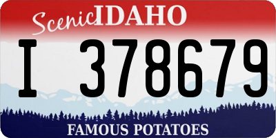 ID license plate I378679