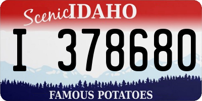 ID license plate I378680