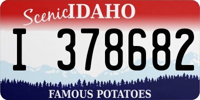 ID license plate I378682