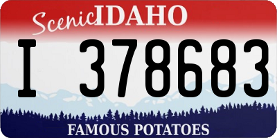 ID license plate I378683