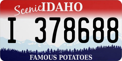 ID license plate I378688