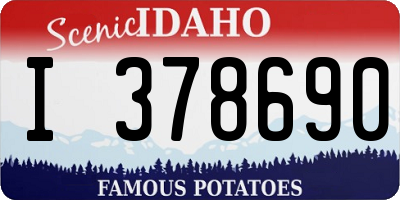 ID license plate I378690