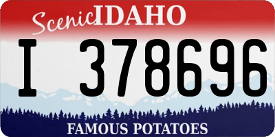 ID license plate I378696