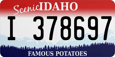 ID license plate I378697