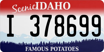 ID license plate I378699