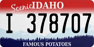 ID license plate I378707