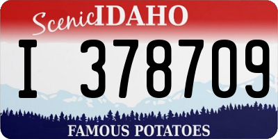 ID license plate I378709