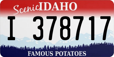 ID license plate I378717