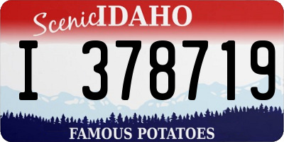 ID license plate I378719