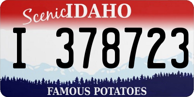 ID license plate I378723