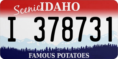 ID license plate I378731