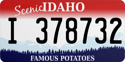 ID license plate I378732