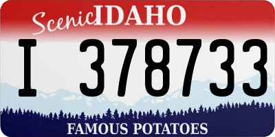 ID license plate I378733