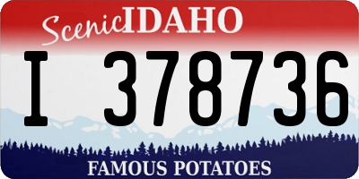 ID license plate I378736