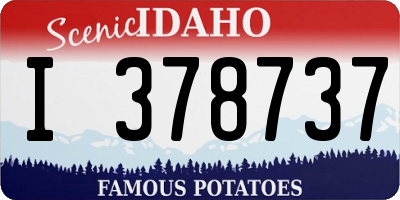 ID license plate I378737