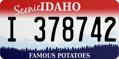ID license plate I378742