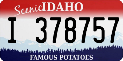 ID license plate I378757
